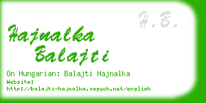 hajnalka balajti business card